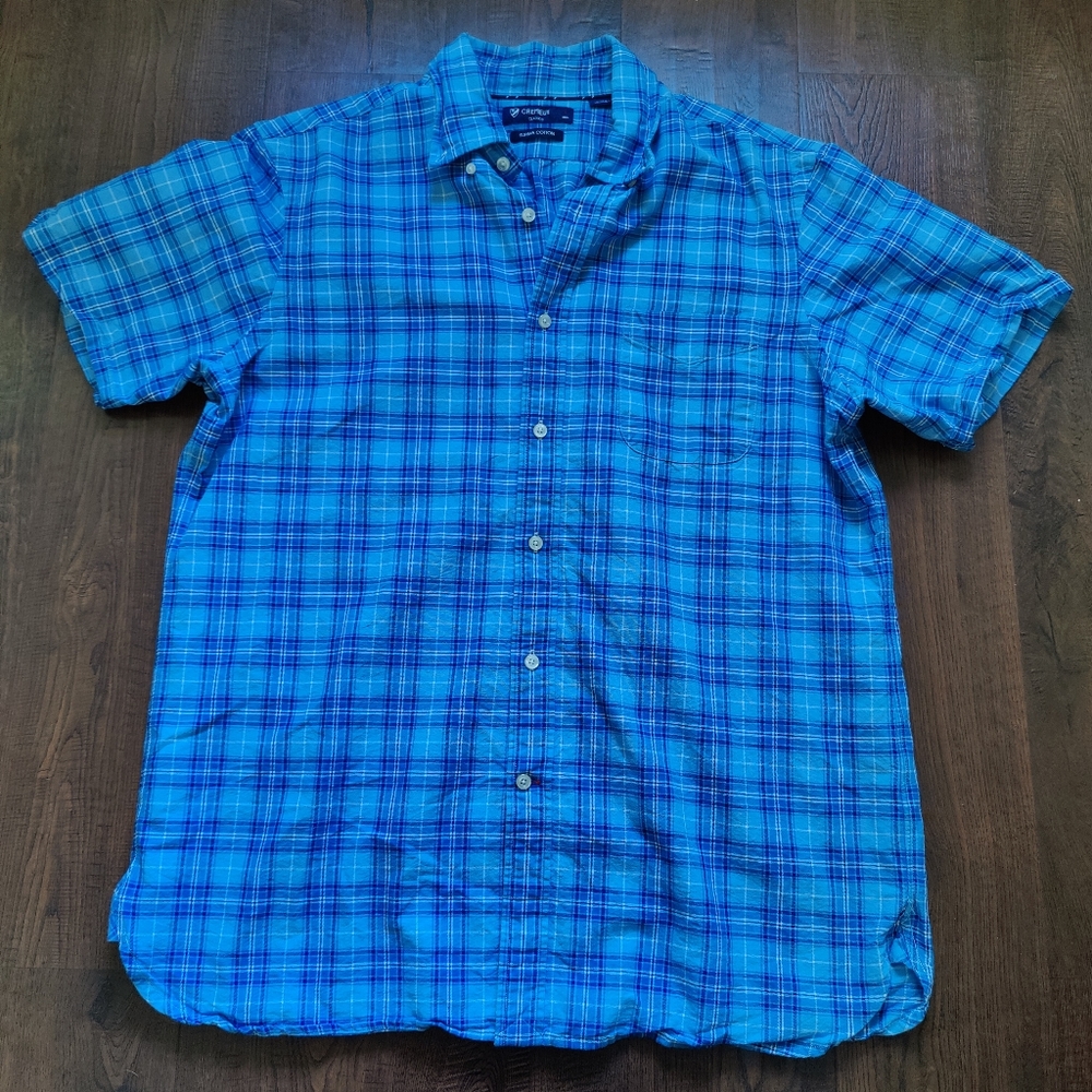 Gently used Cremieux classics supima cotton s/s button down size large